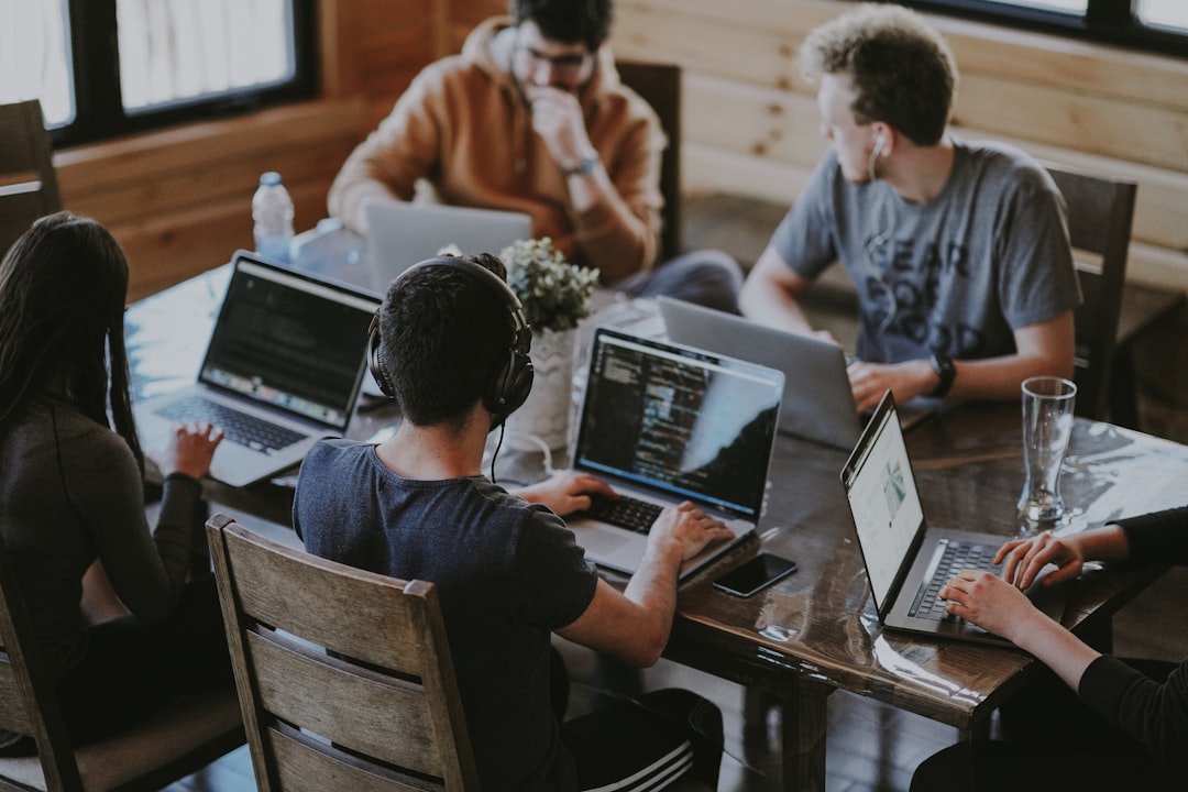 office team working