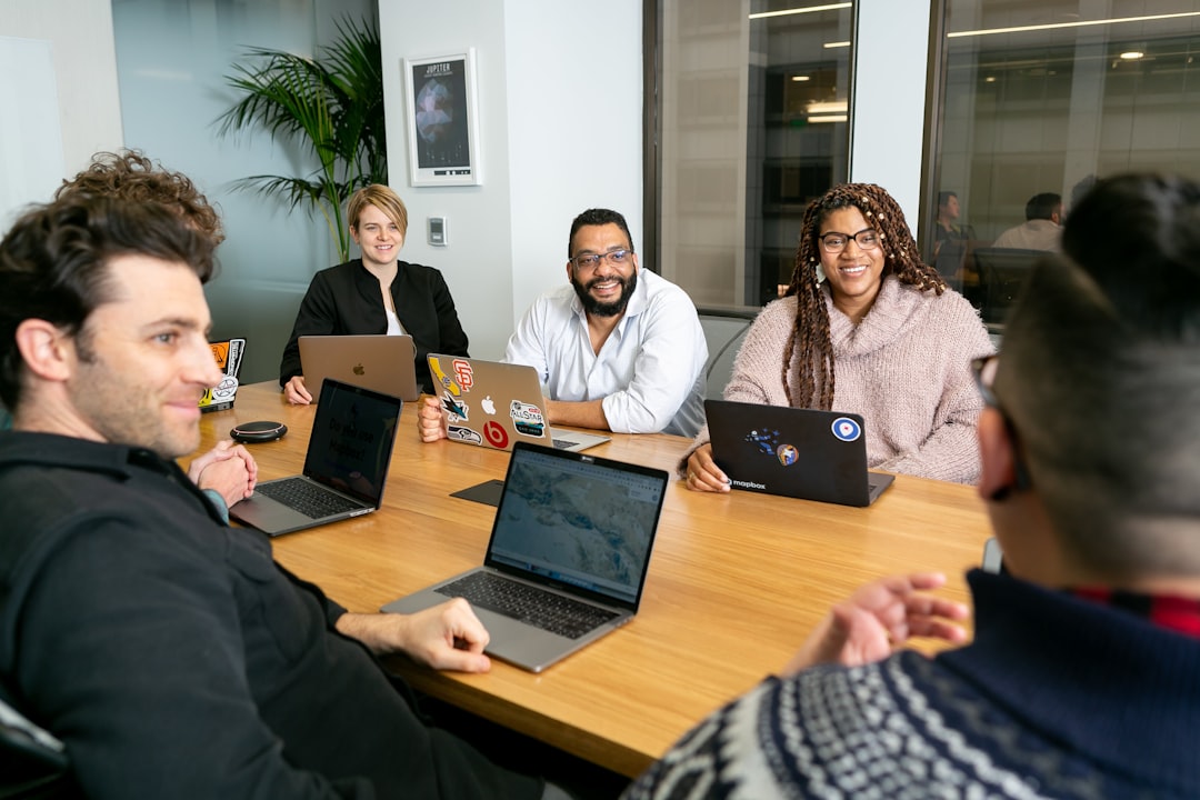 office team working