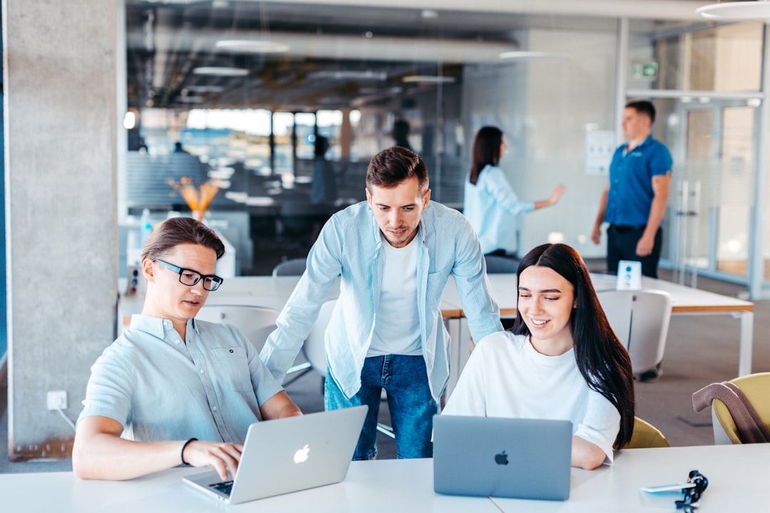 office team working