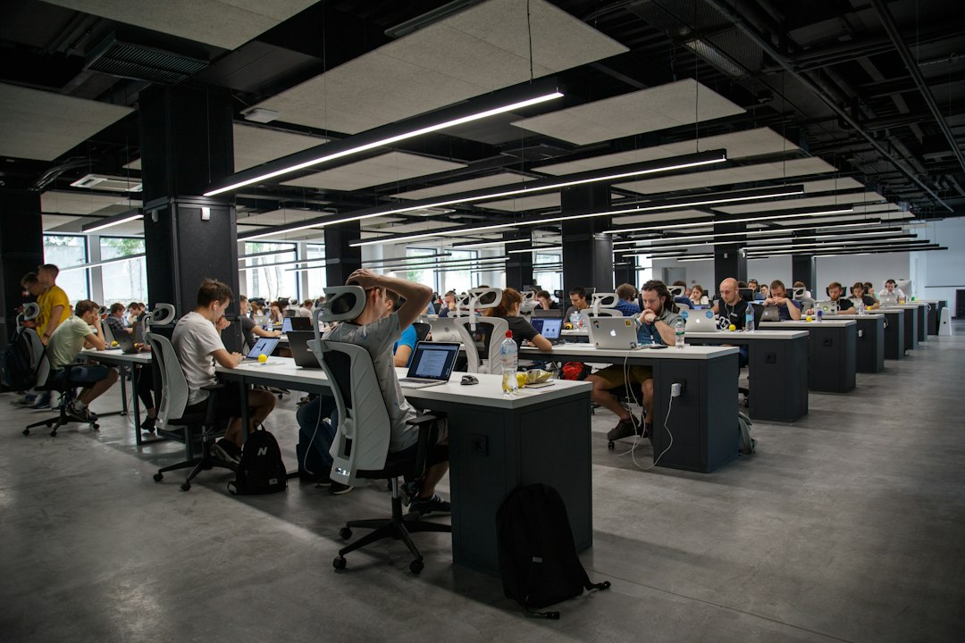 office team working
