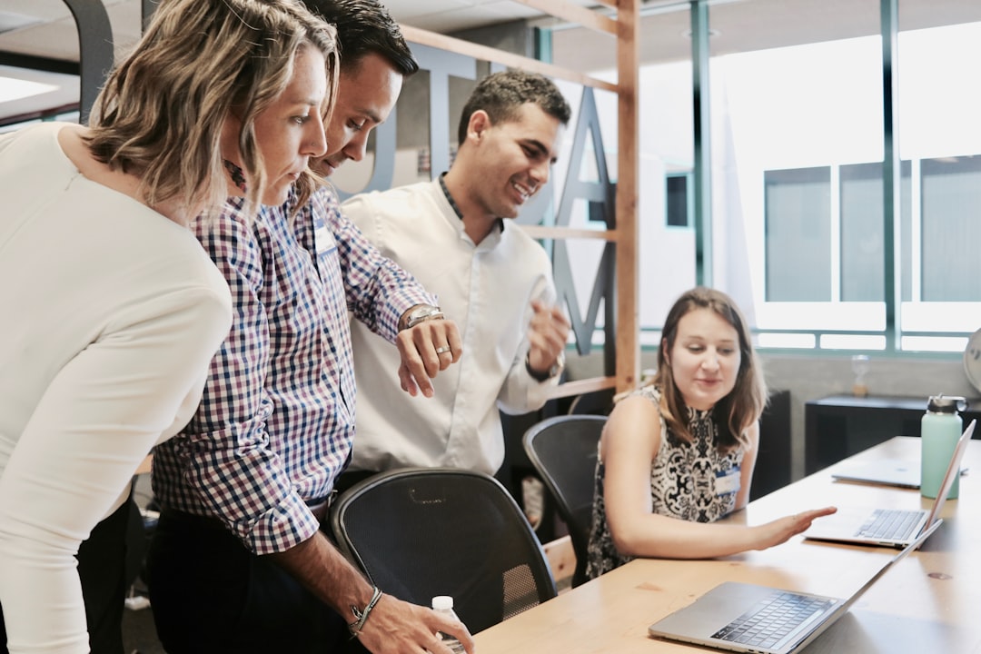 office team working