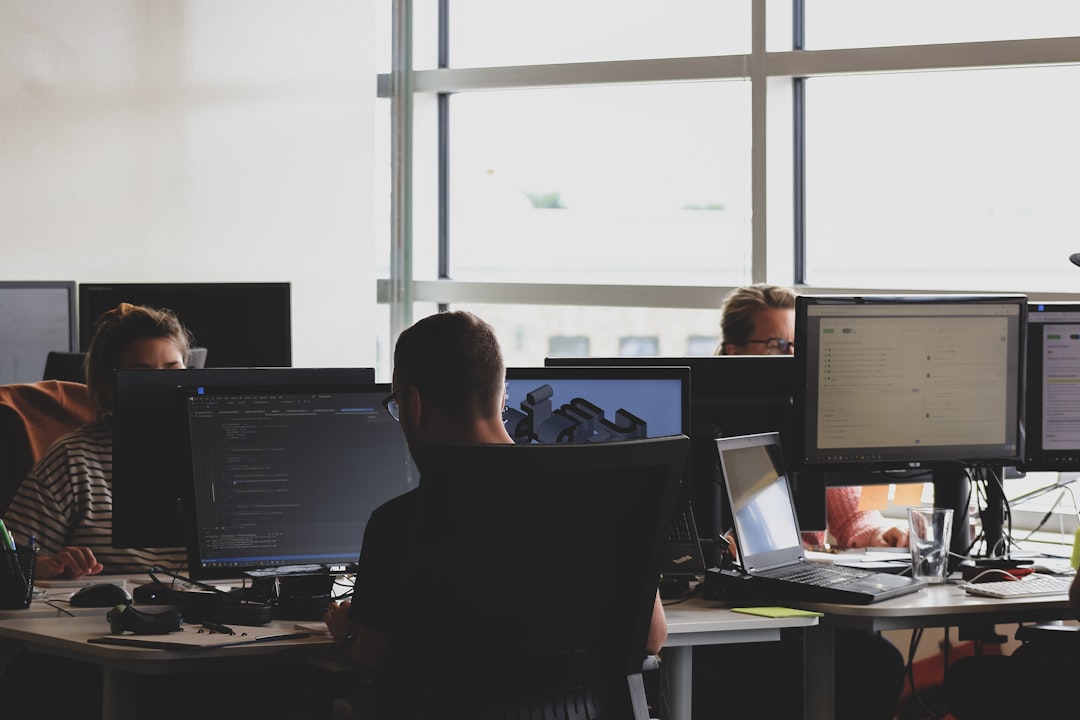 office team working
