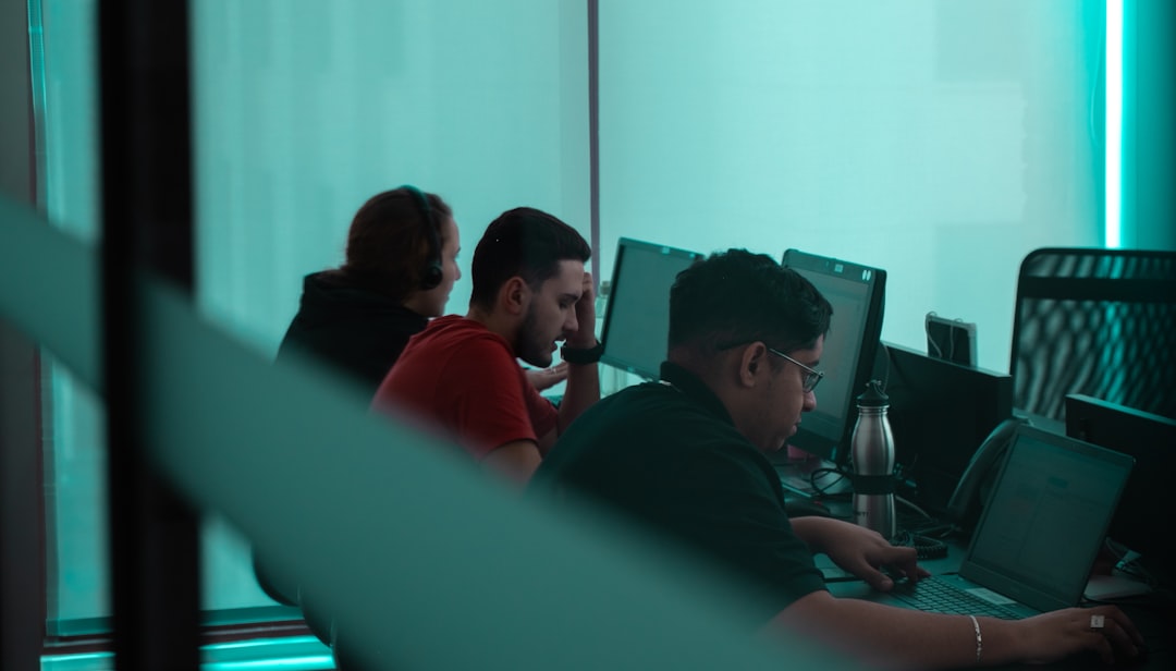 office team working