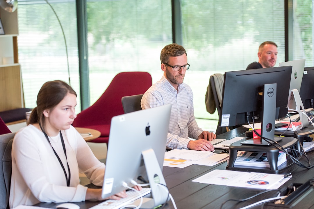 office team working
